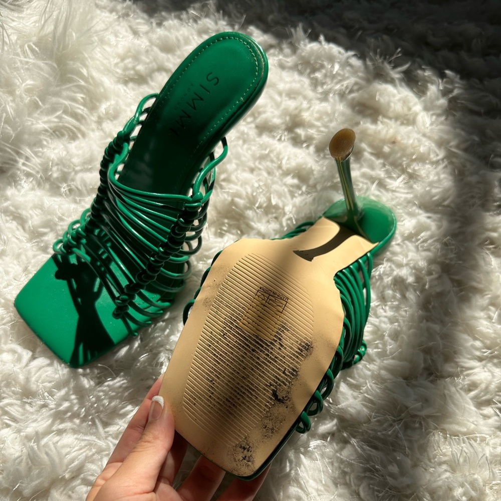 Green SIMMI mules - Picture 3 of 5
